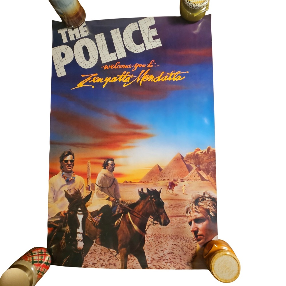 The Police Zenyatta Mondatta Vintage 1980 Promo Album Poster‎ 24x36 A&M Records